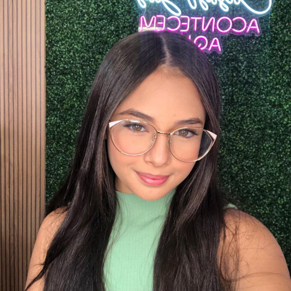 Armação de Óculos Oval LQ0208 Rosa